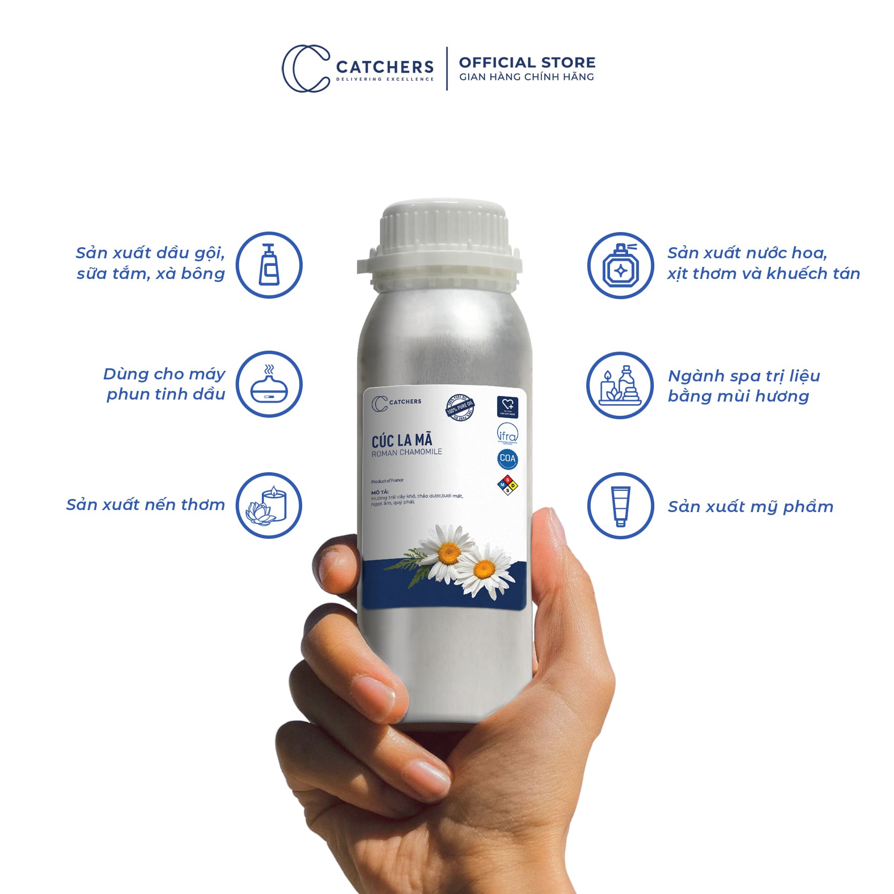 Công dụng của Tinh dầu Hoa Cúc La Mã