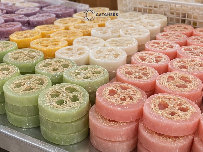 gia công xà bông xơ mướp 