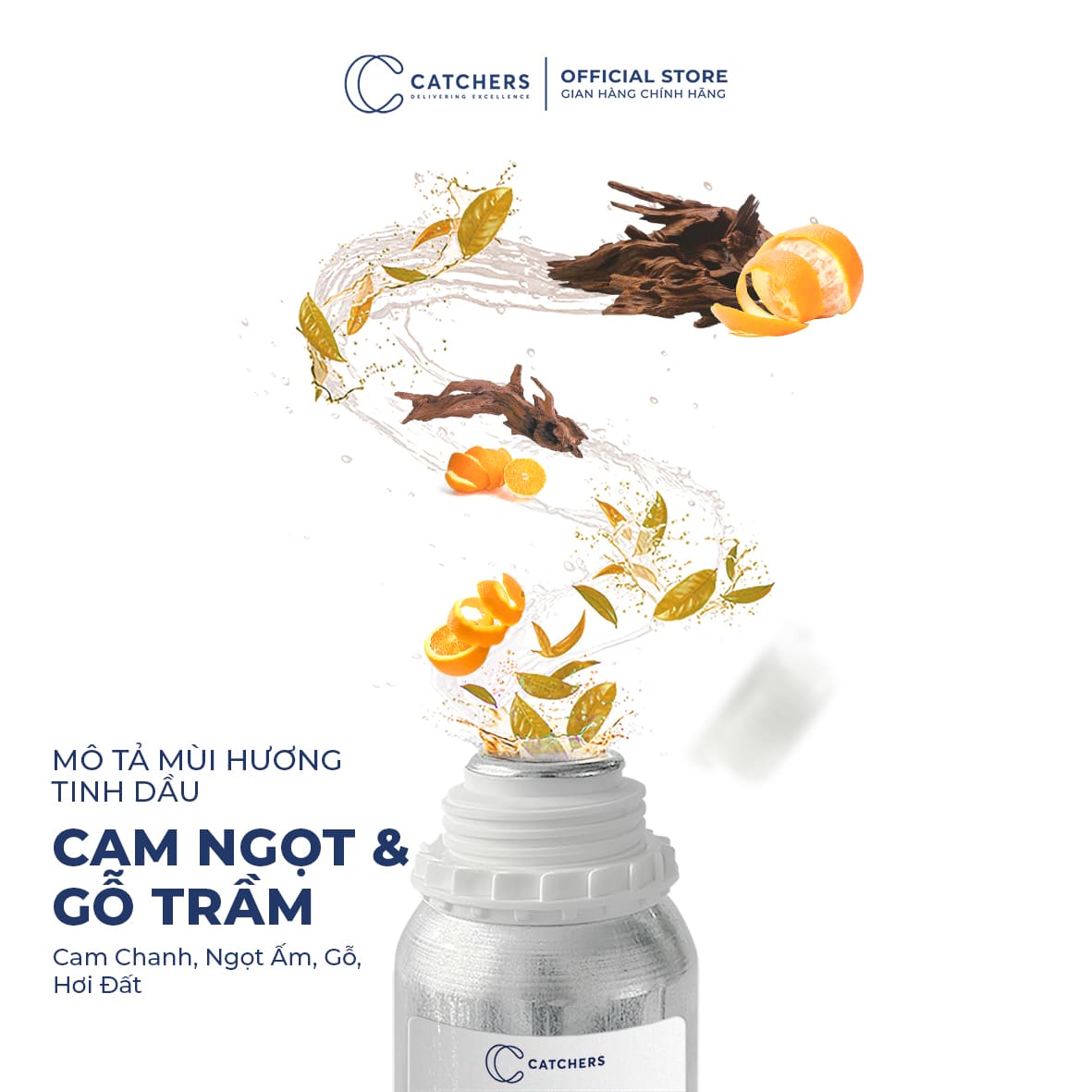 Mô tả mùi hương Tinh dầu Cam Ngọt & Gỗ Trầm