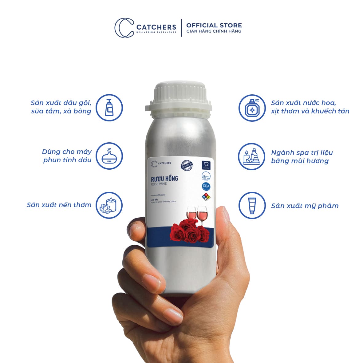 Công dụng của Tinh dầu Khuếch Tán Rượu Hồng