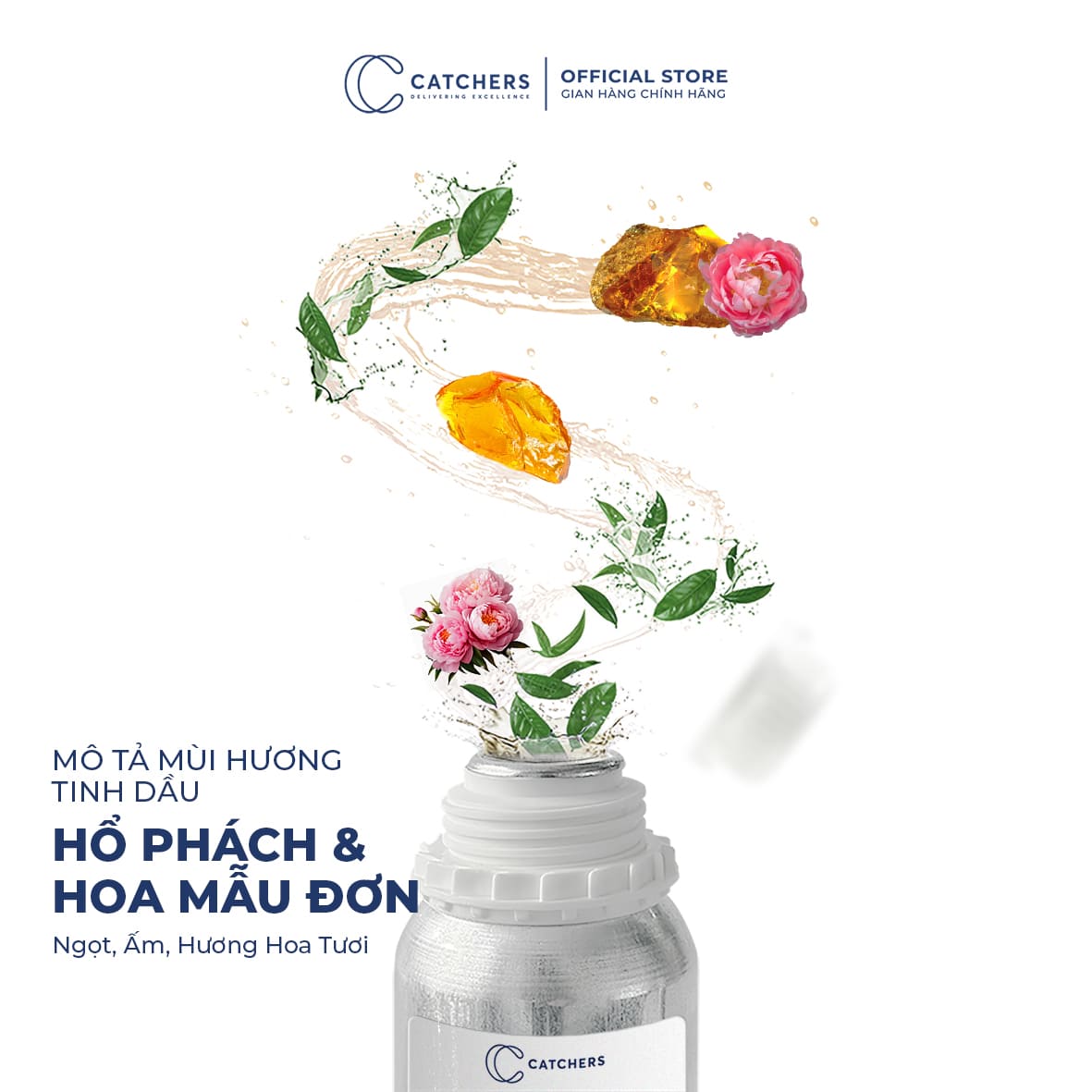 Mô tả mùi hương Tinh dầu Hổ Phách & Hoa Mẫu Đơn