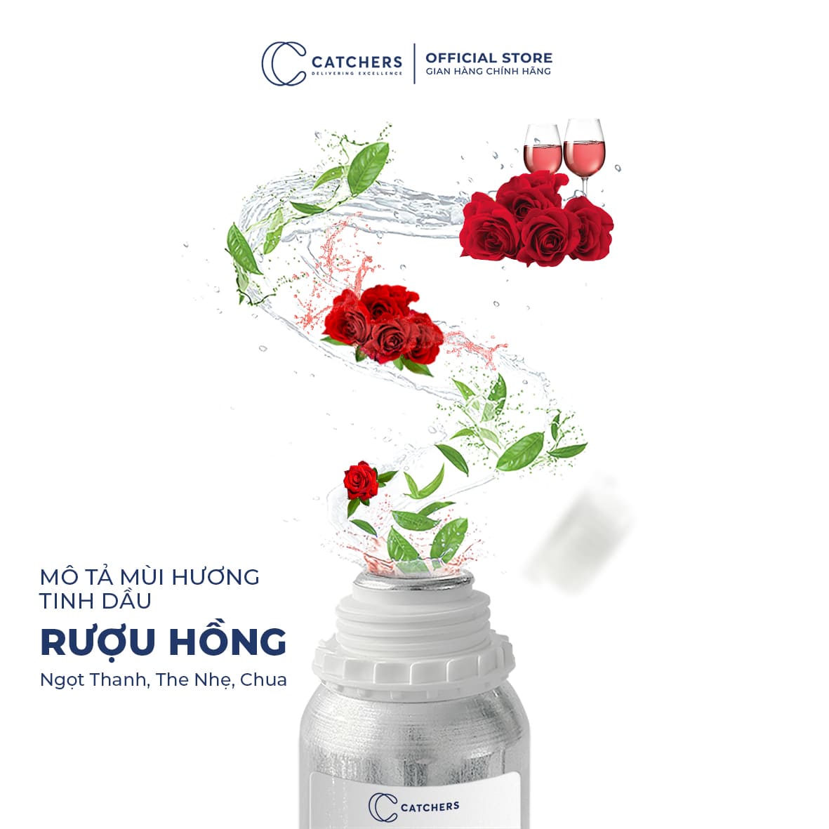 Mô tả mùi hương Tinh dầu Khuếch Tán Rượu Hồng