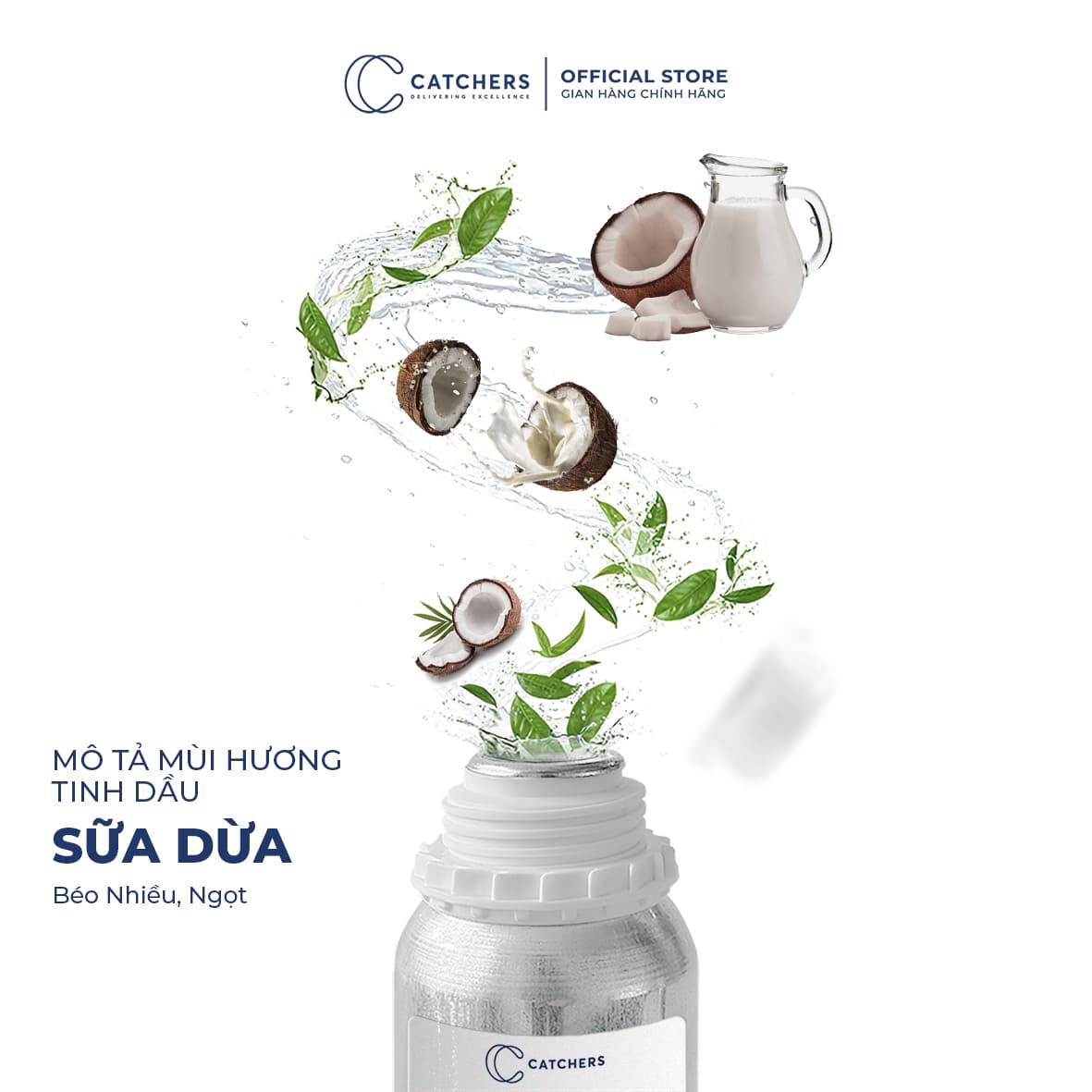 Mô tả mùi hương Tinh dầu Khuếch Tán Sữa Dừa