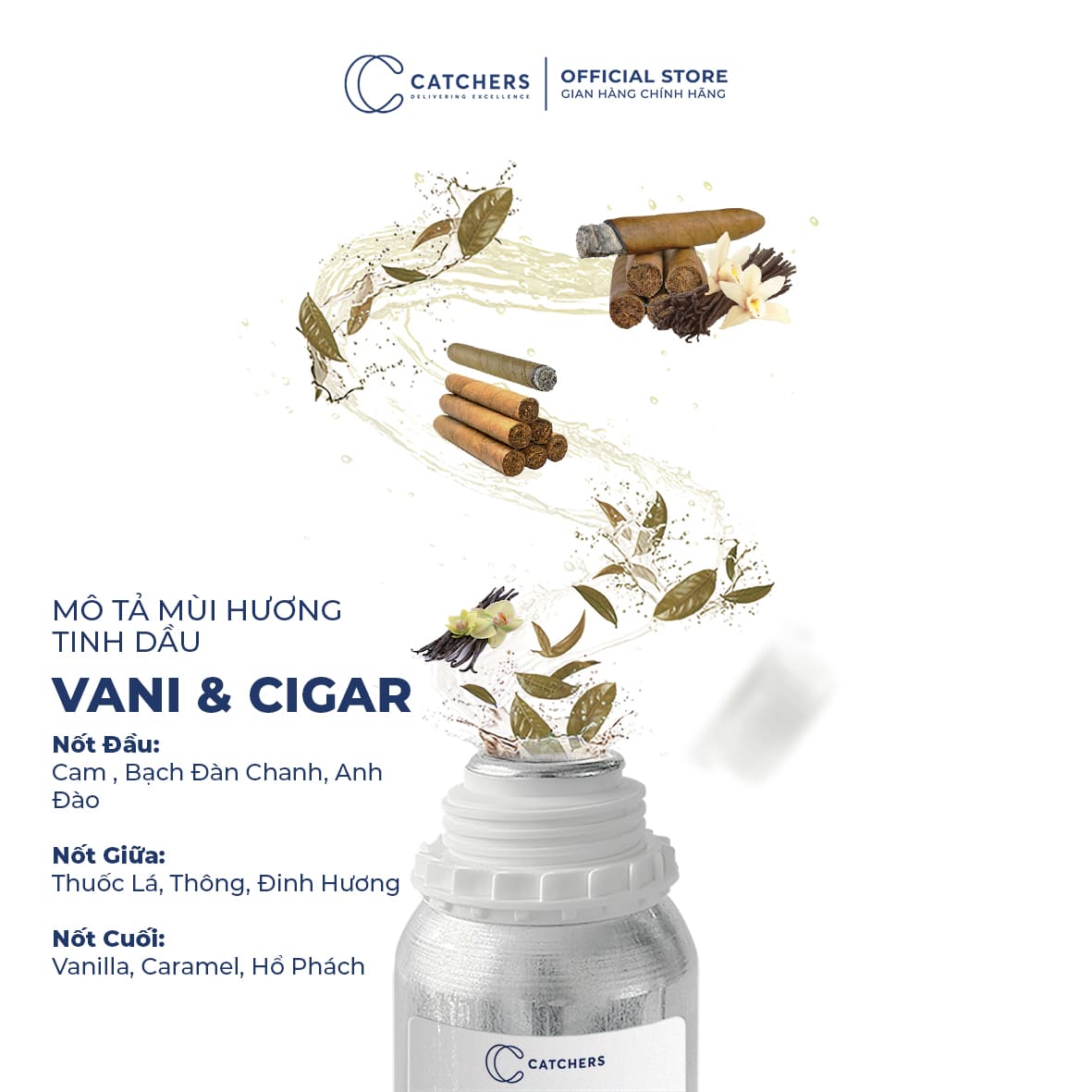 Mô tả mùi hương Tinh dầu Vani & Cigar