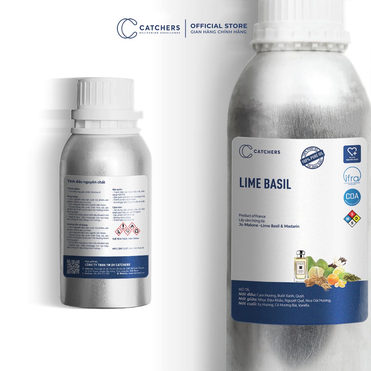 Tinh Dầu Gốc Nước Hoa Lime Basil