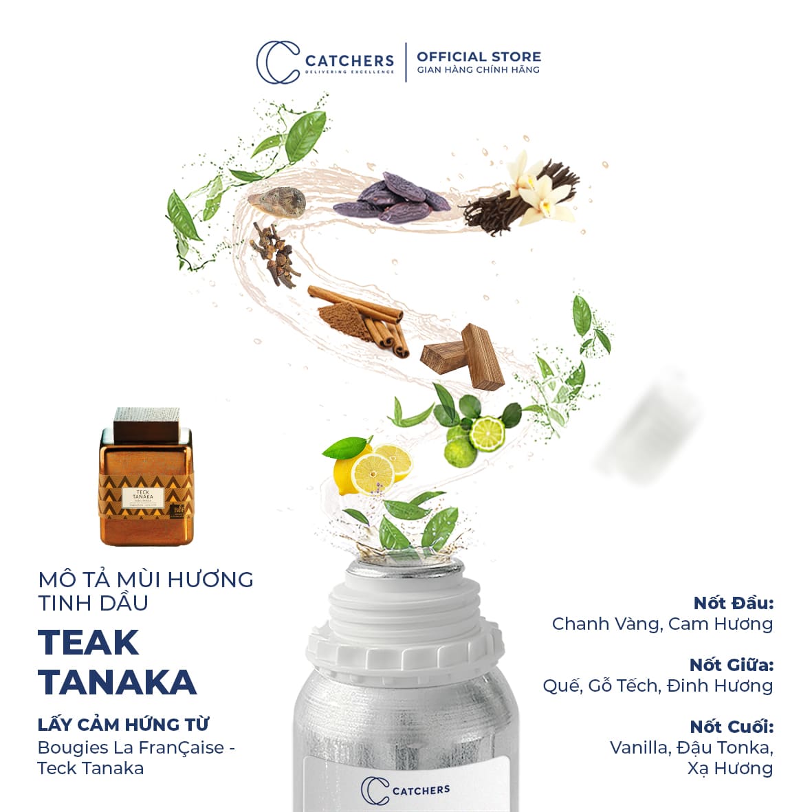 Mô tả mùi hương Nước Hoa Teak Tanaka EDP