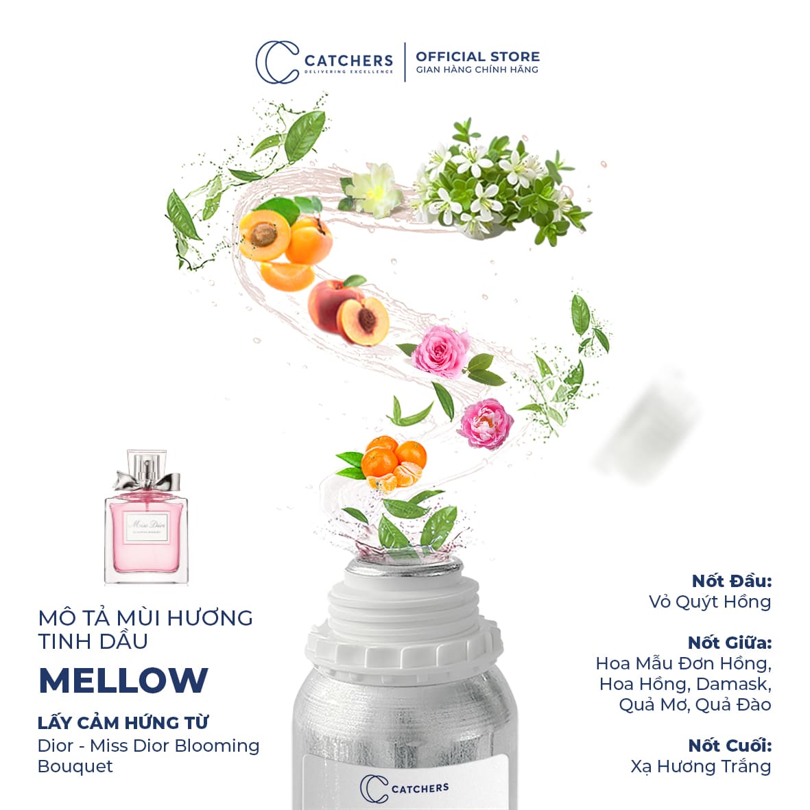 Mô tả mùi hương Tinh Dầu Gốc Nước Hoa Mellow