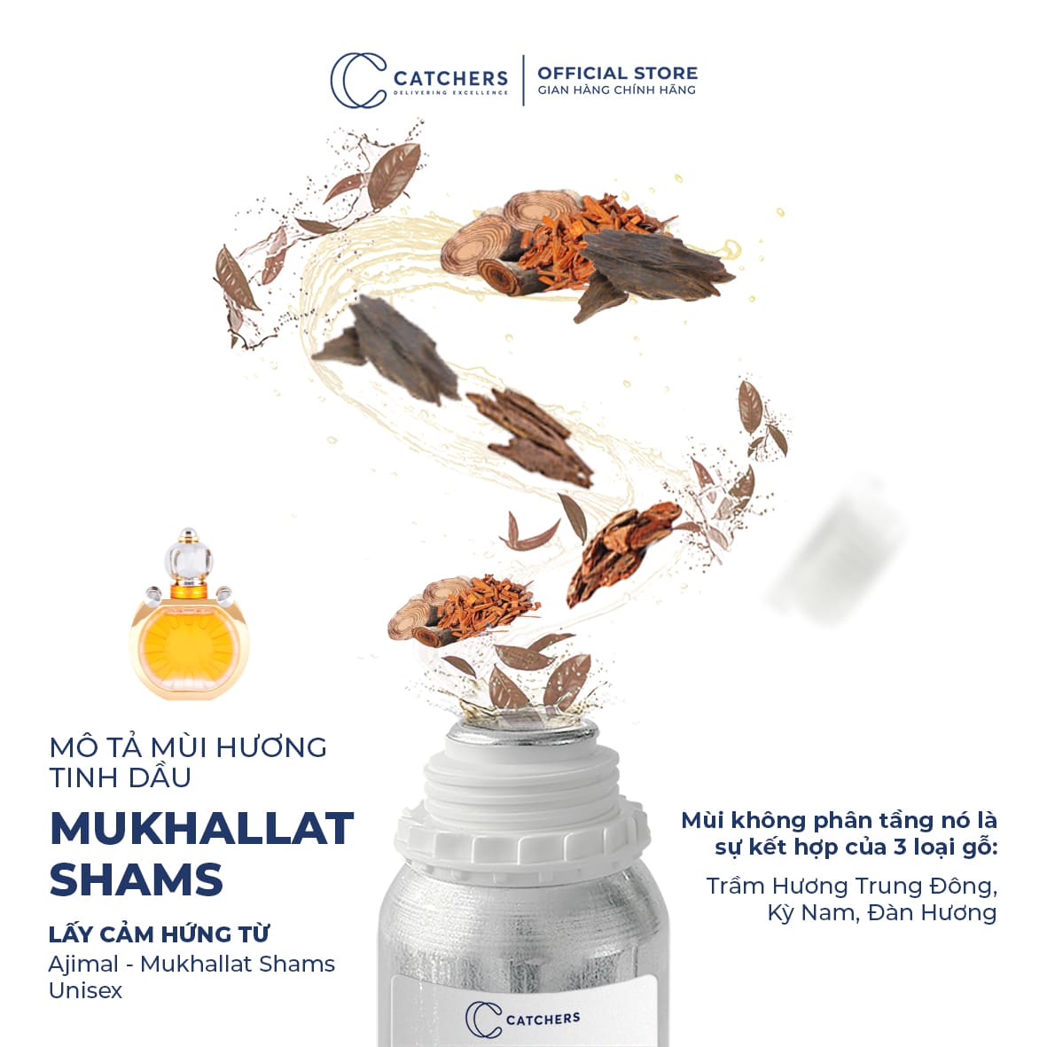 Mô tả mùi hương Tinh Dầu Gốc Nước Hoa Mukhallat Shams