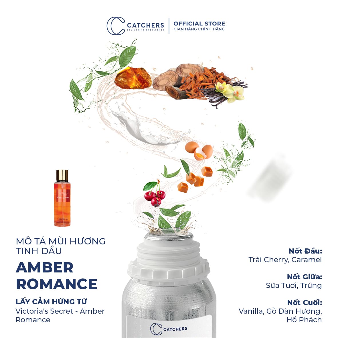 Mô tả mùi hương Tinh Dầu Khuếch Tán Amber Romance