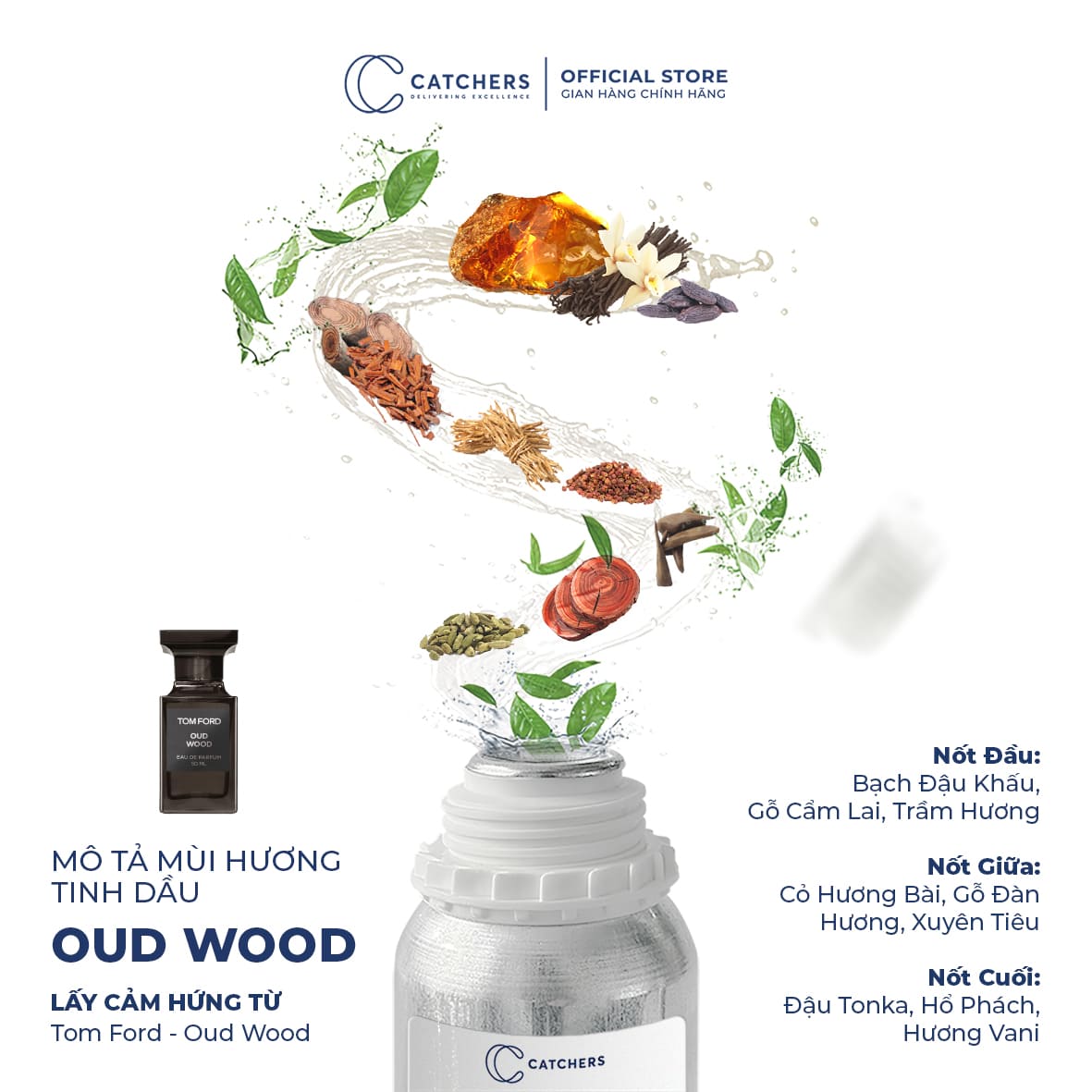 Mô tả mùi hương Tinh Dầu Khuếch Tán Oud Wood