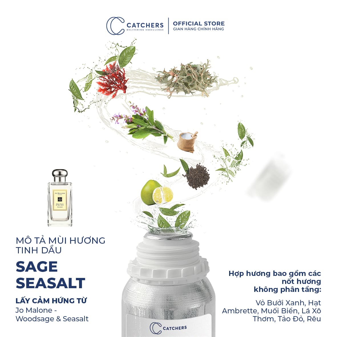 Mô tả mùi hương Tinh Dầu Khuếch Tán Sage Seasalt