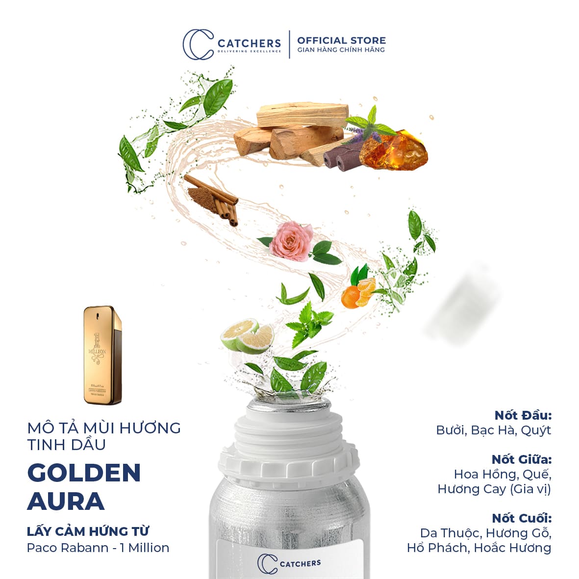 Mô tả mùi hương Tinh Dầu Khuếch Tán Golden Aura
