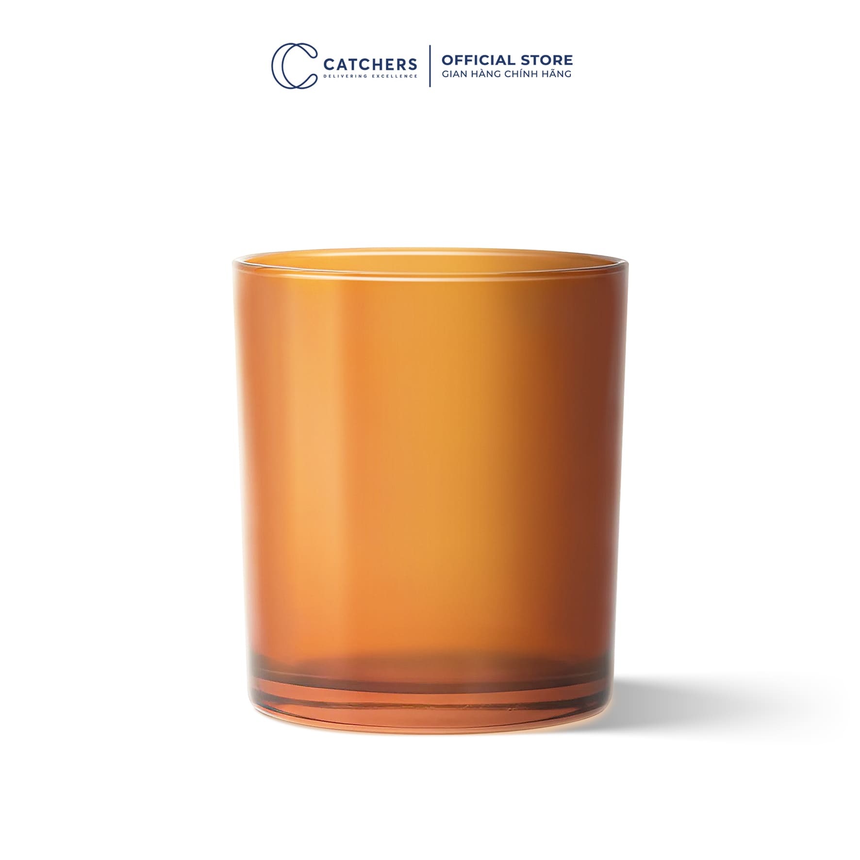 cốc đựng nến hổ phách bóng