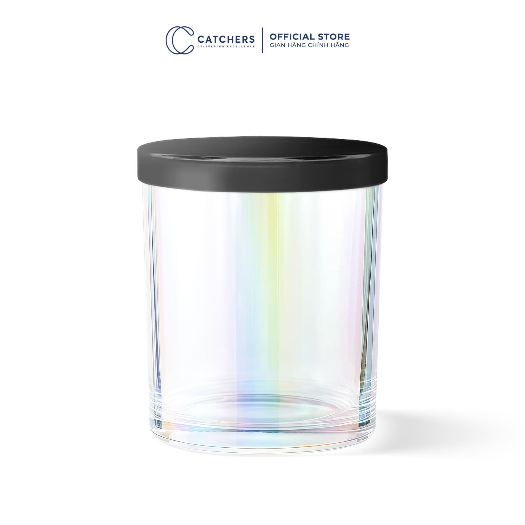cốc cầu vồng nắp chụp đen