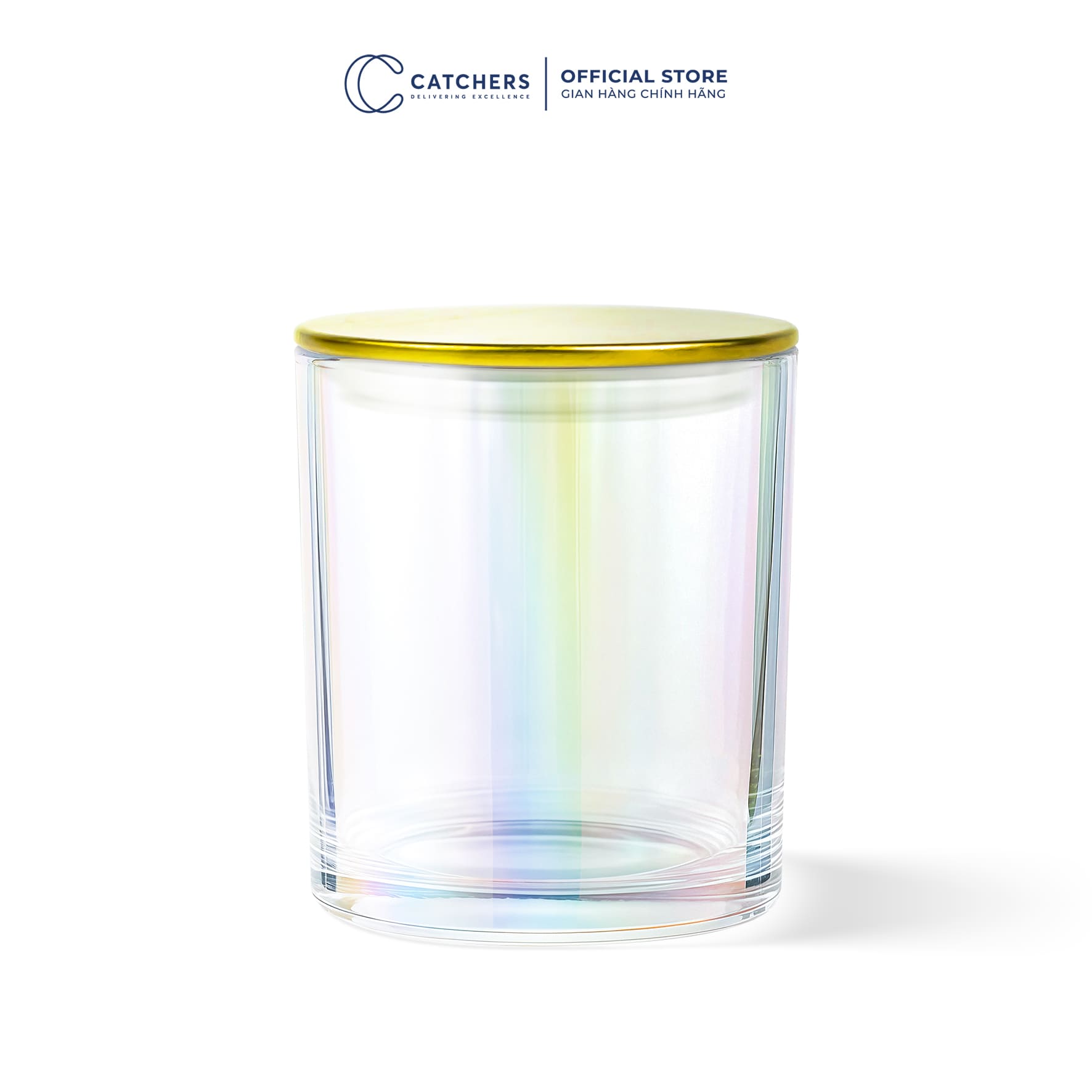 cốc cầu vồng nắp dẹp vàng