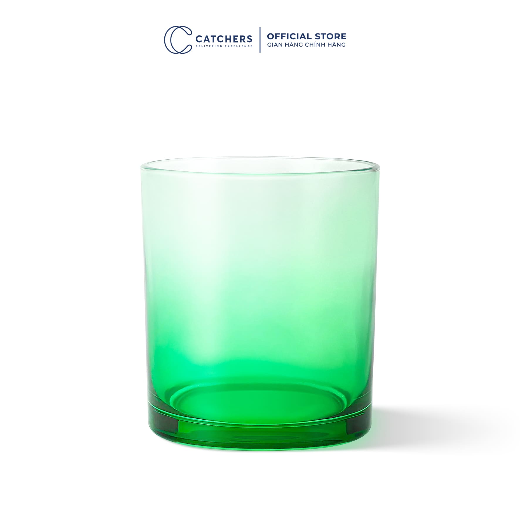 cốc đựng nến xanh lá chuyển màu