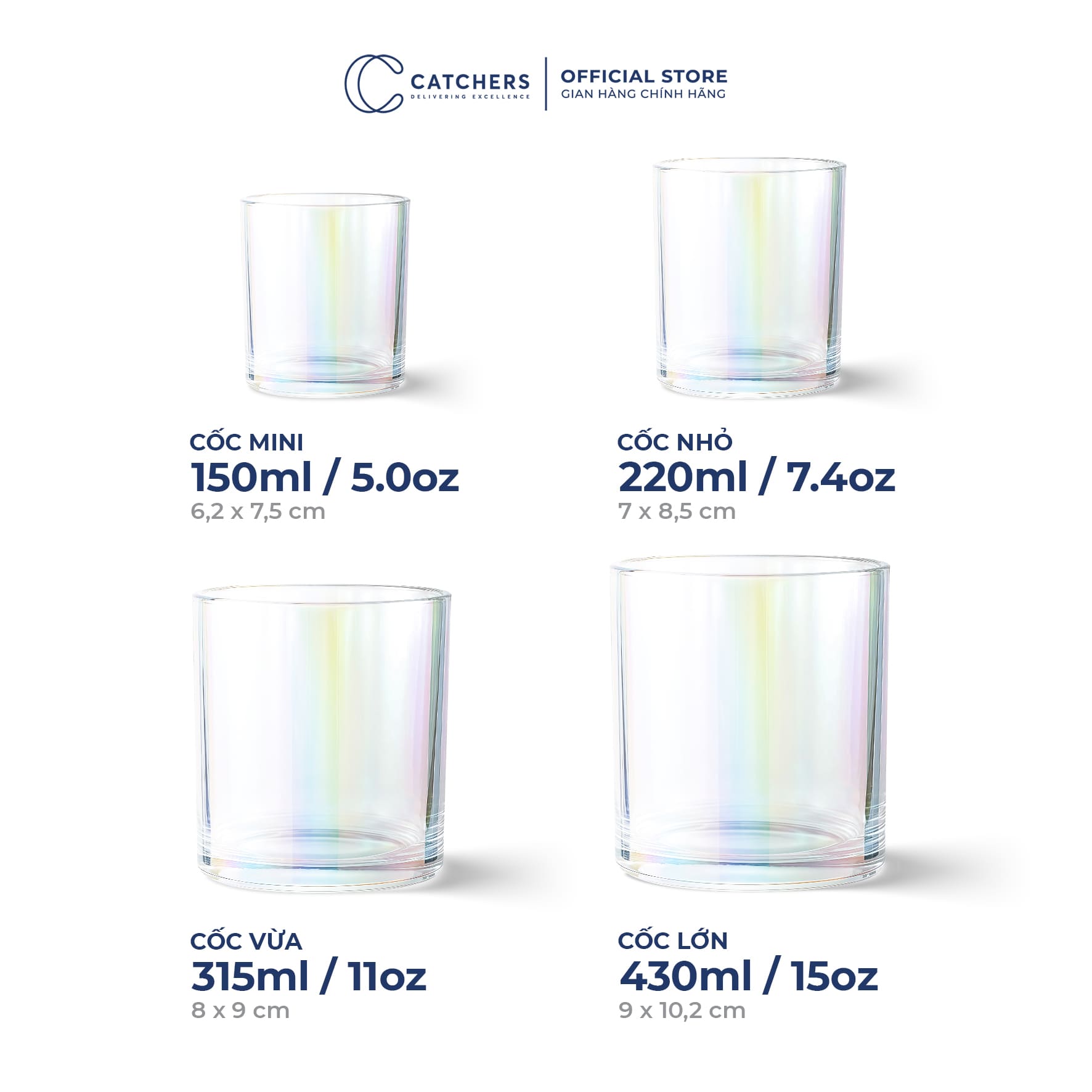 CỐC ĐỰNG NẾN CẦU VỒNG