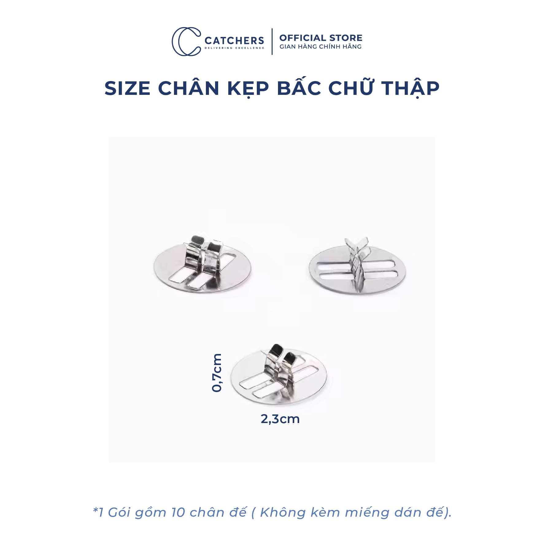 Chân kẹp bấc chữ thập (1 gói = 10 chân)