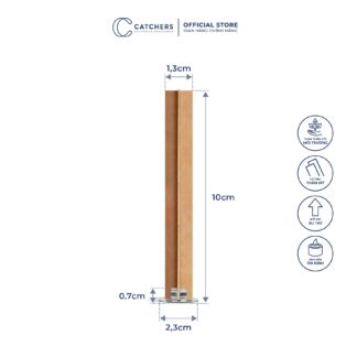 Chân kẹp bấc gỗ đơn/ đôi (1 gói=10 chân)