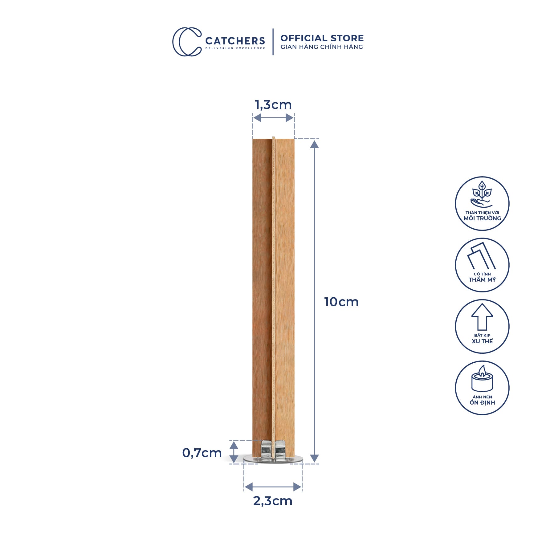 Chân kẹp bấc gỗ đơn/ đôi (1 gói=10 chân)