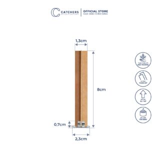 Bấc chữ thập kèm chân kẹp (1,3cm x 8cm )