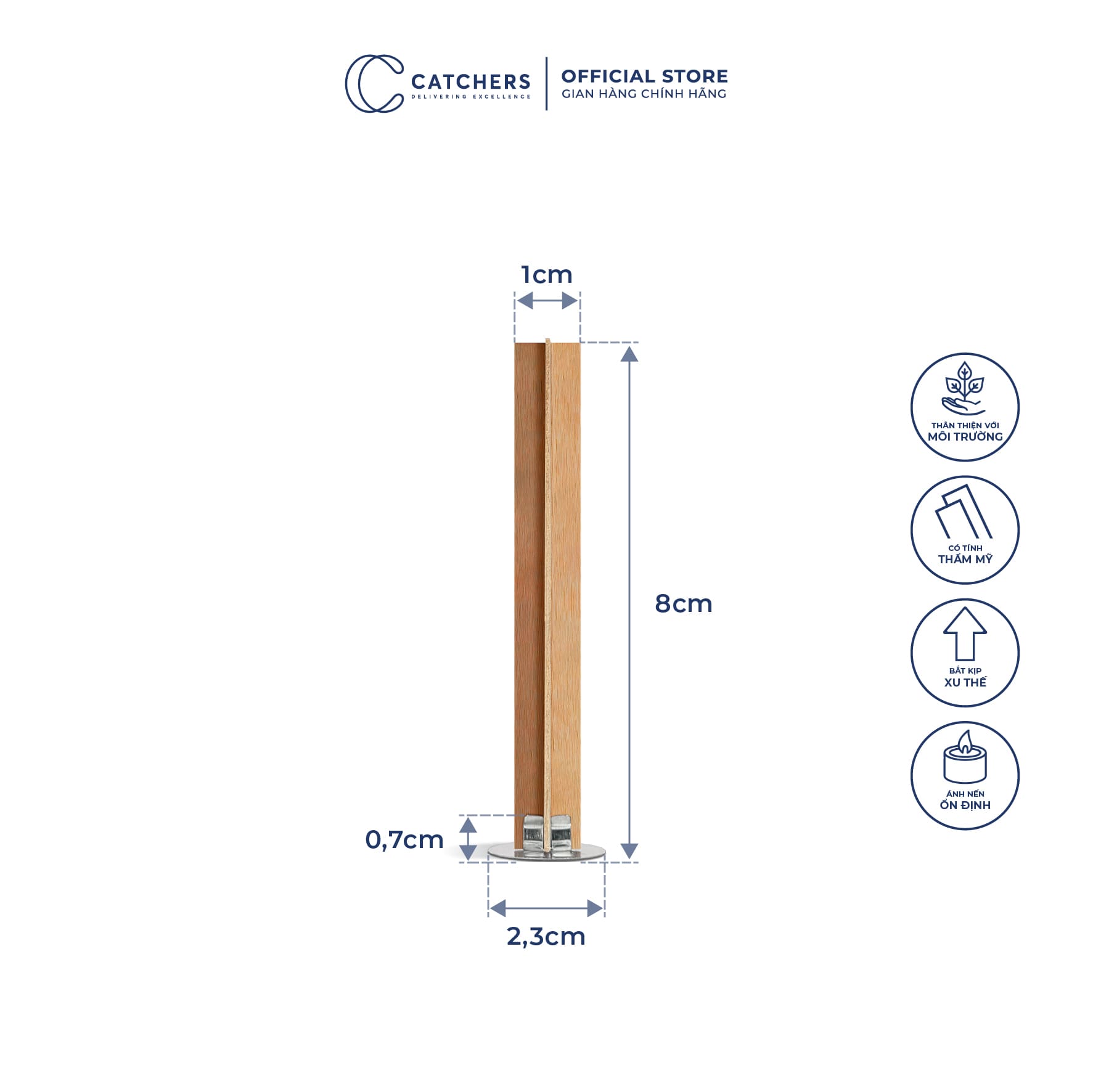 Bấc chữ thập kèm chân kẹp (1cm x 8cm )