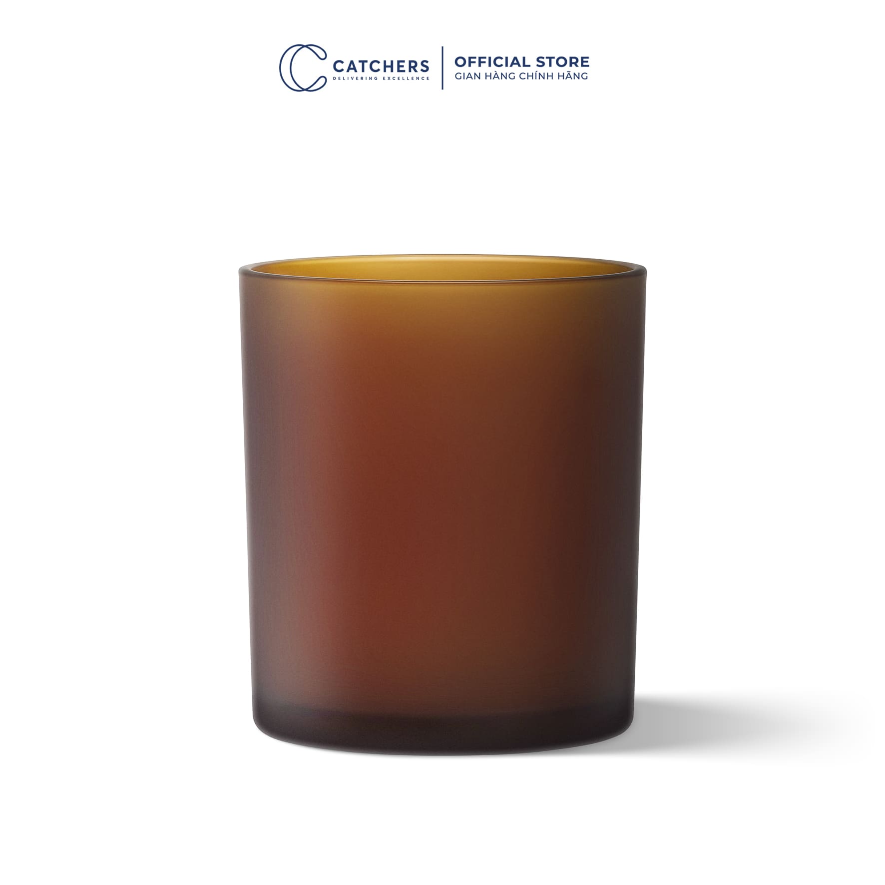 cốc thủy tinh hổ phách nhám mờ