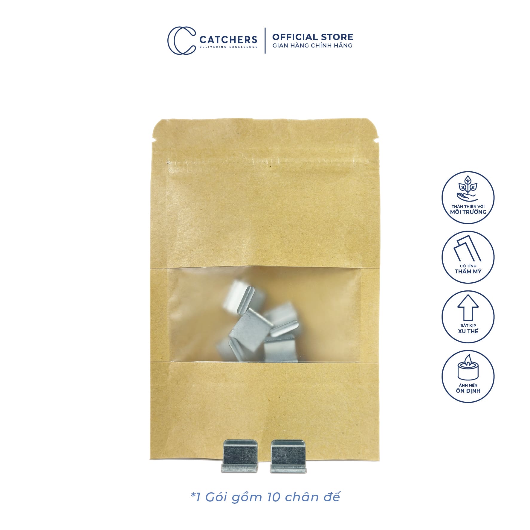 Chân kẹp bấc gỗ đơn/ đôi (1 gói = 10 chân)