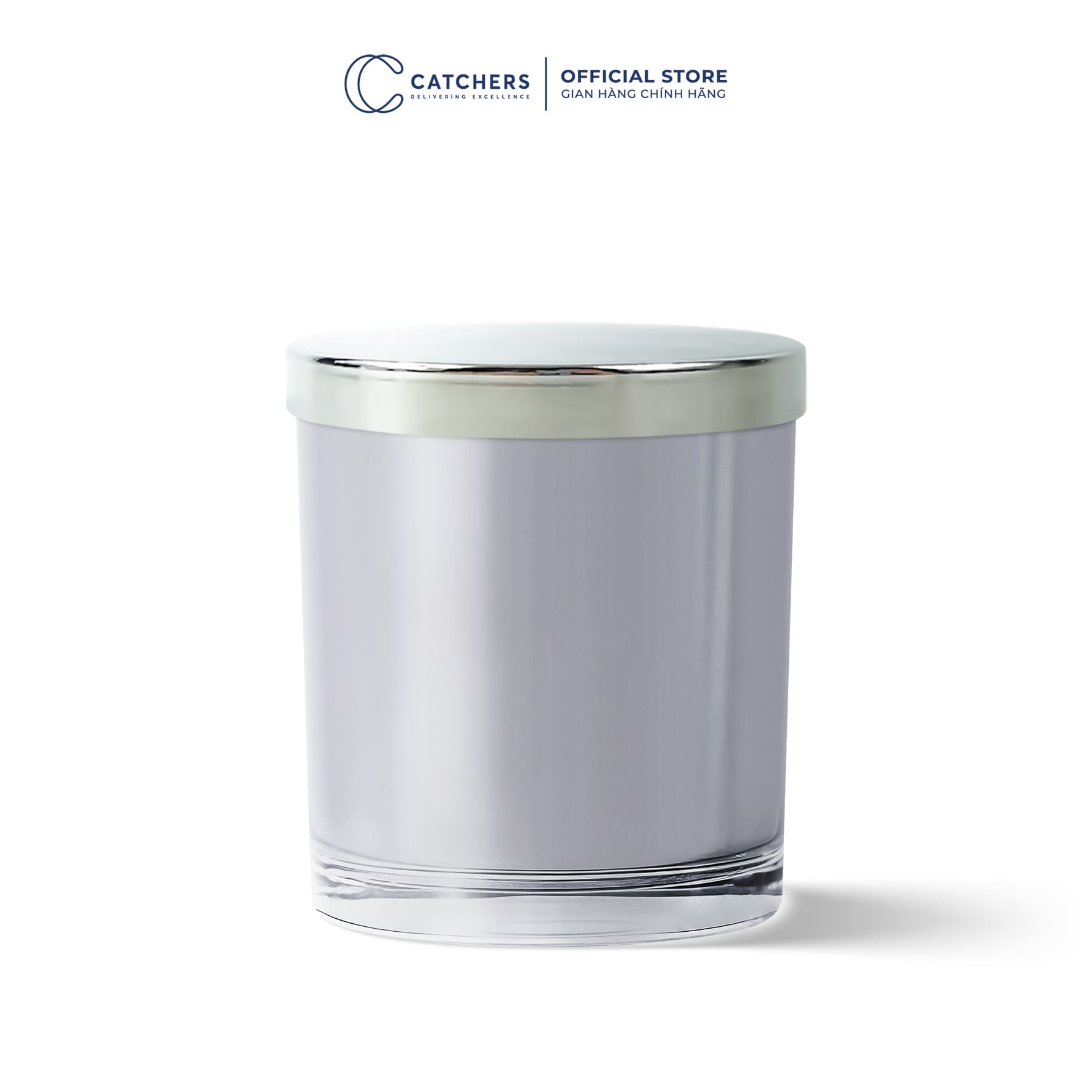 cốc thủy tinh tráng gương bạc nắp chụp bạc