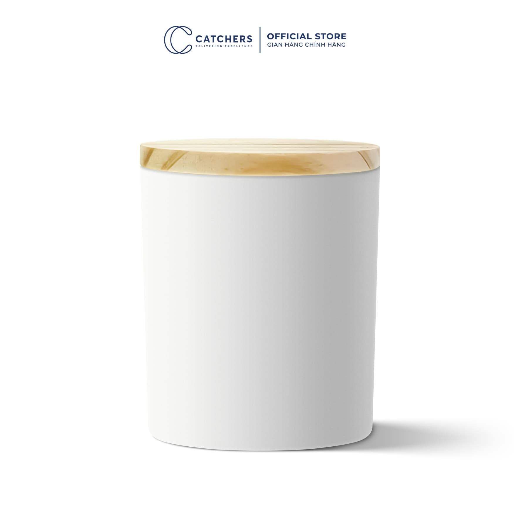 cốc thủy tinh trắng nhám lì tráng gương nắp gỗ