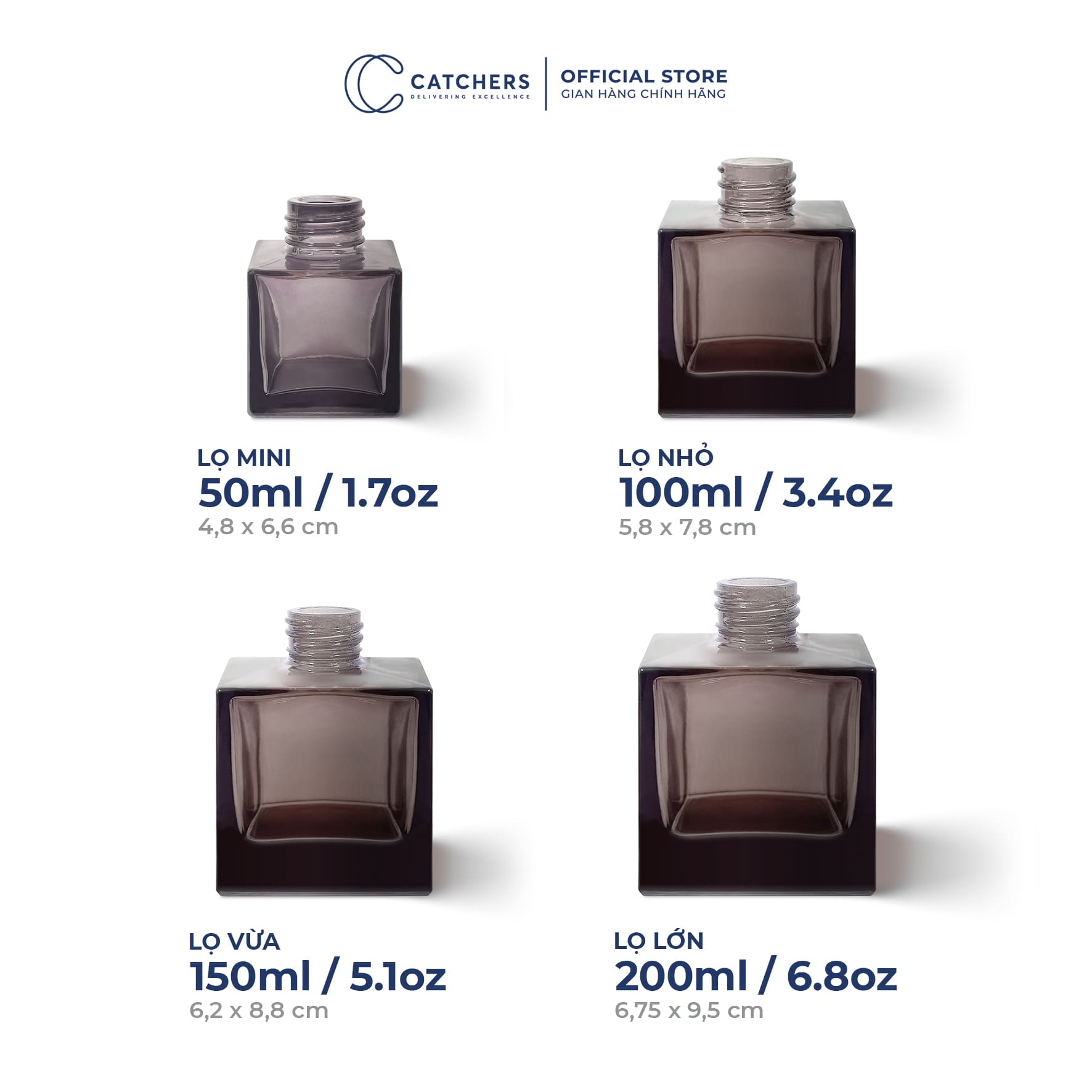 LỌ KHUẾCH TÁN VUÔNG KÈM KHOEN GỖ